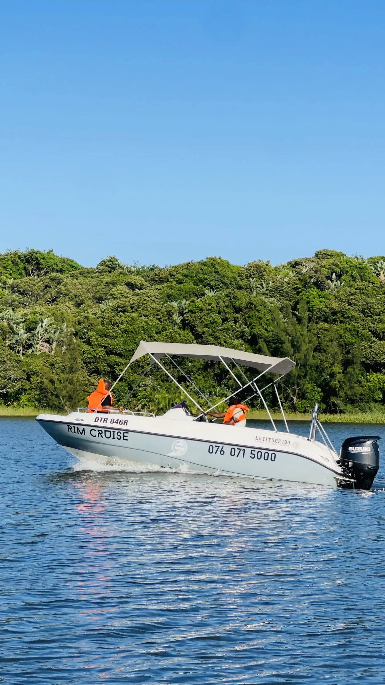 The Rim Cruise boat on the water